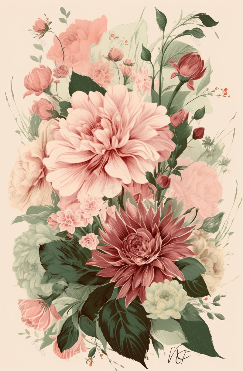 粉色植物花卉简约母亲节创意海报背景图,插画/手绘图,插画/手绘图库,插画/手绘图下载,插画/手绘